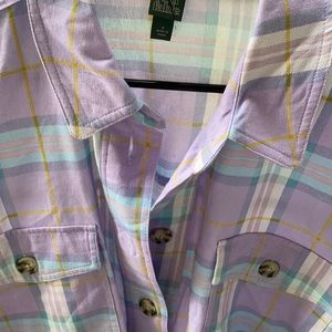 Only worn twice! Lots of compliments !BOHO HIPSTER OVERSIZED PLAID FLANNEL SHIRT